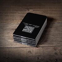 Rite in the Rain Weatherproof On The Go Wallet Notebook, 2" x 3.375", Black Cover, Blank Pages, 6 Pack (No. OTG771L)