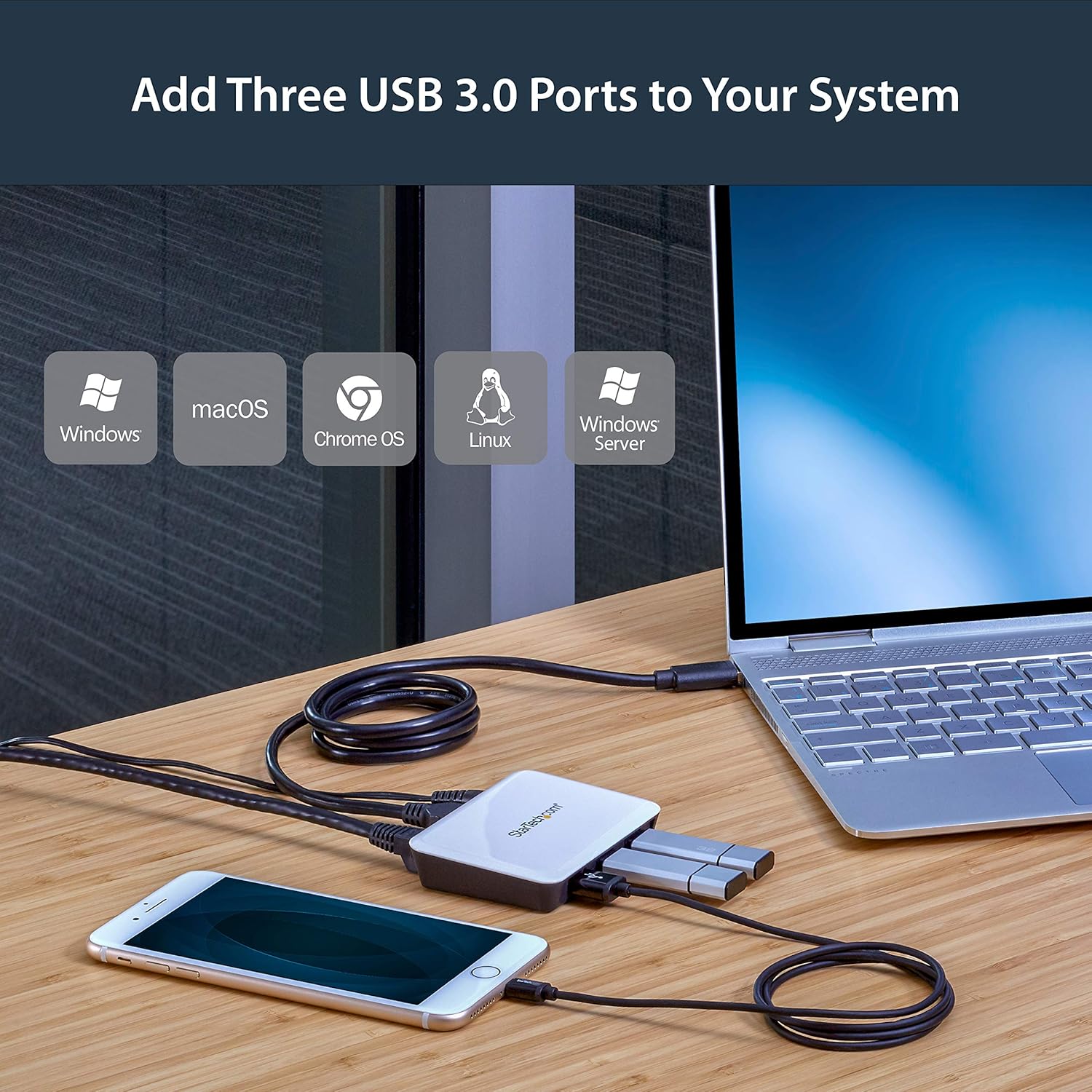 StarTech.com USB 3.0 to Gigabit Ethernet Adapter with USB 3.0 Hub