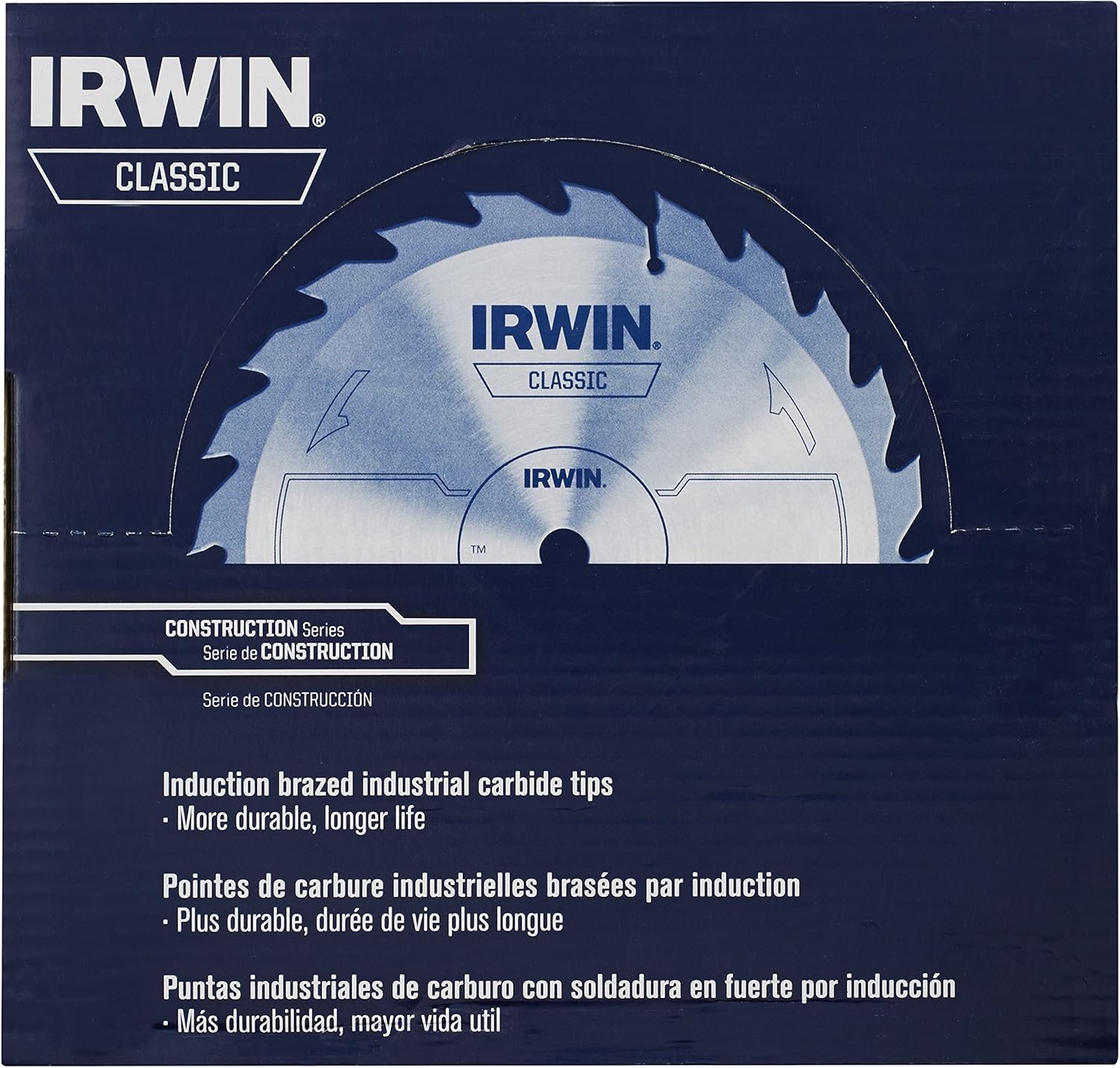 IRWIN Tools Classic Series Steel Corded Circular Saw Blade, 7 1/4-inch, 24T (25130) (Pack of 4) 7-1/4" (Pack of 4) 24T