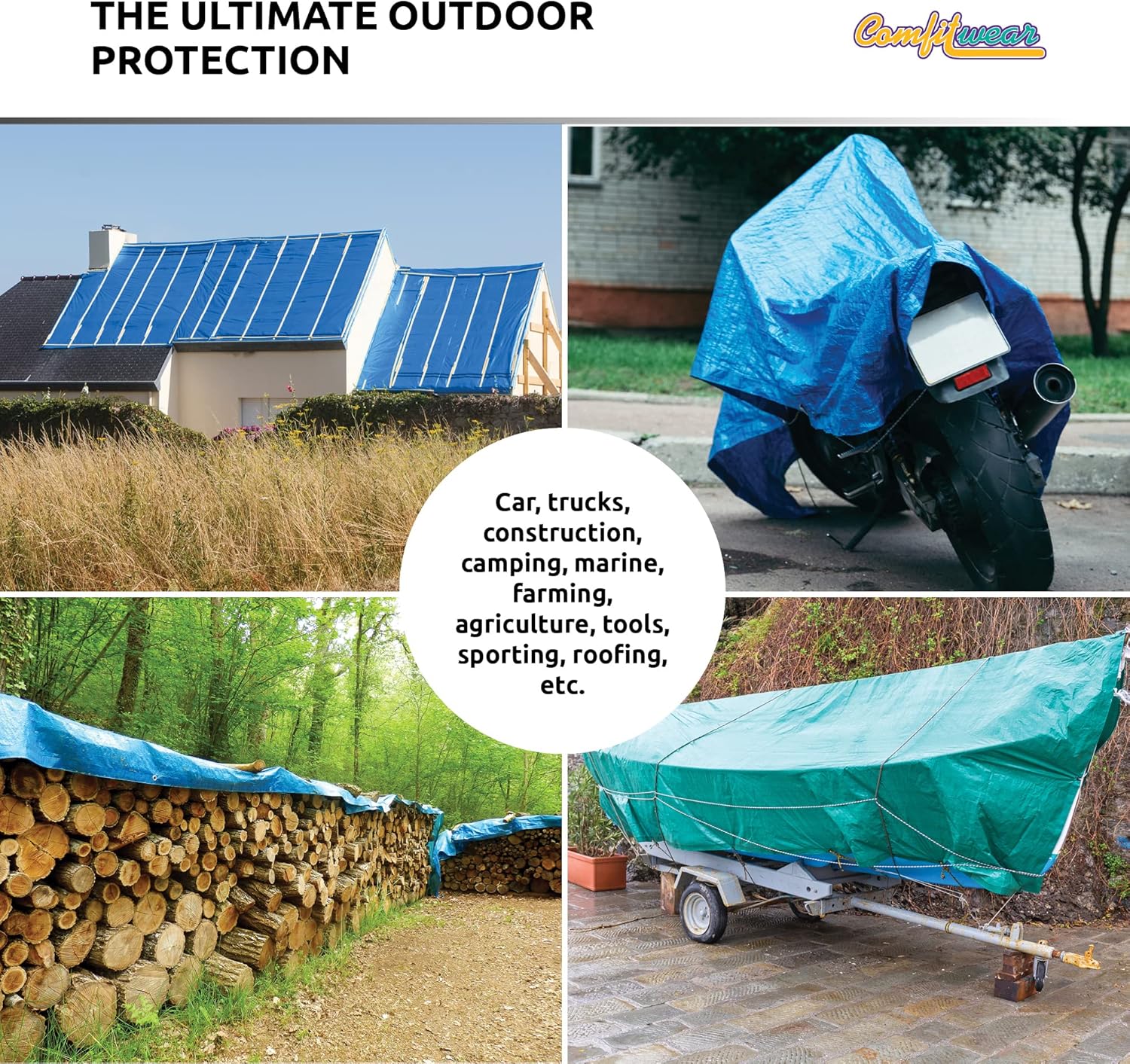 P-line Blue Poly Tarps 18' X 24'