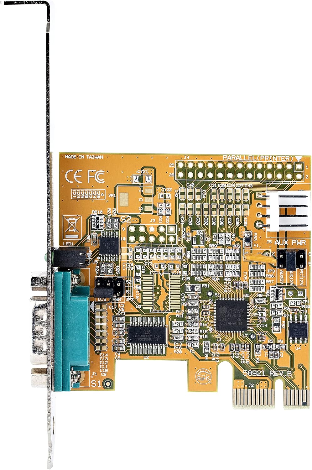 StarTech.com 1-Port PCI Express Serial Card, PCIe to RS232 (DB9) Serial Interface Card, PC Serial Card, 16C1050 UART