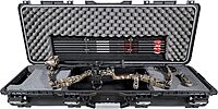 Plano Field Locker Element 44" Bow Case, Black with Gray Accents, Wheeled Archery Case Storage, Airline Approved