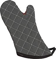 San Jamar Bestguard Oven Mitt with Reinforced Webguard Plus, Cotton, 15 Inches, Black
