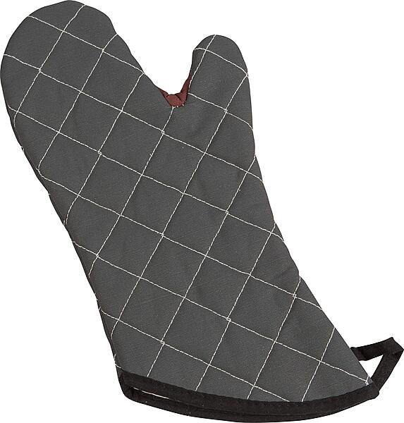 San Jamar Bestguard Oven Mitt with Reinforced Webguard Plus, Cotton, 15 Inches, Black