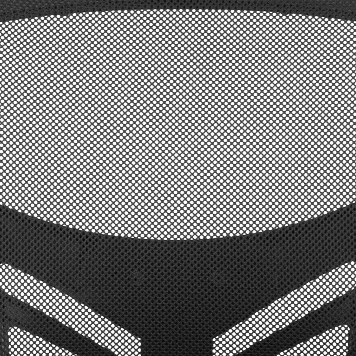 Flash Furniture Nicholas Mid-Back Transparent Black Mesh Multifunction Executive Swivel Ergonomic Office Chair