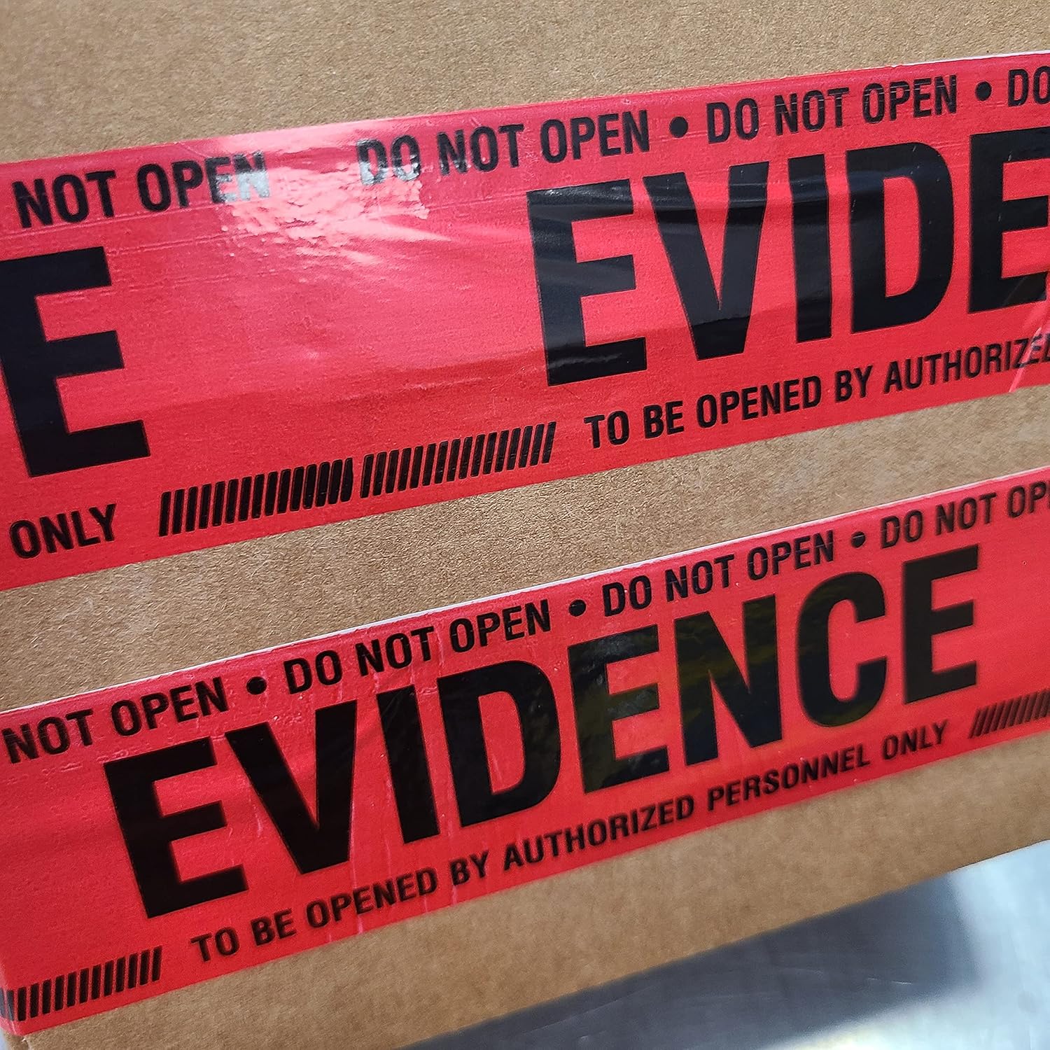 Crime Scene Evidence Box Sealing Tape, Red 1