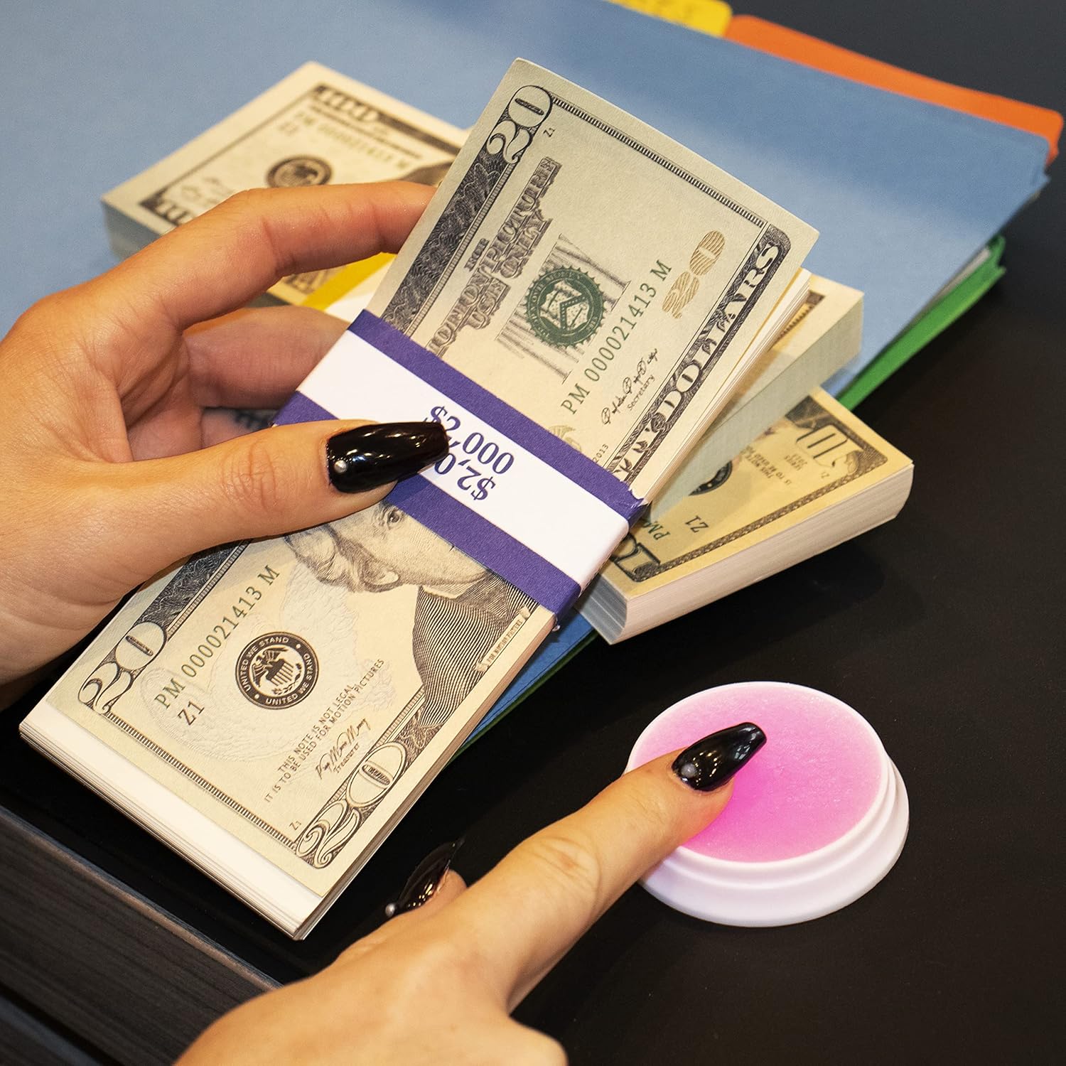 Nadex 3 Pack Fingertip Moistener Pads - Non-Slip Counting Cash Bills Separating Documents