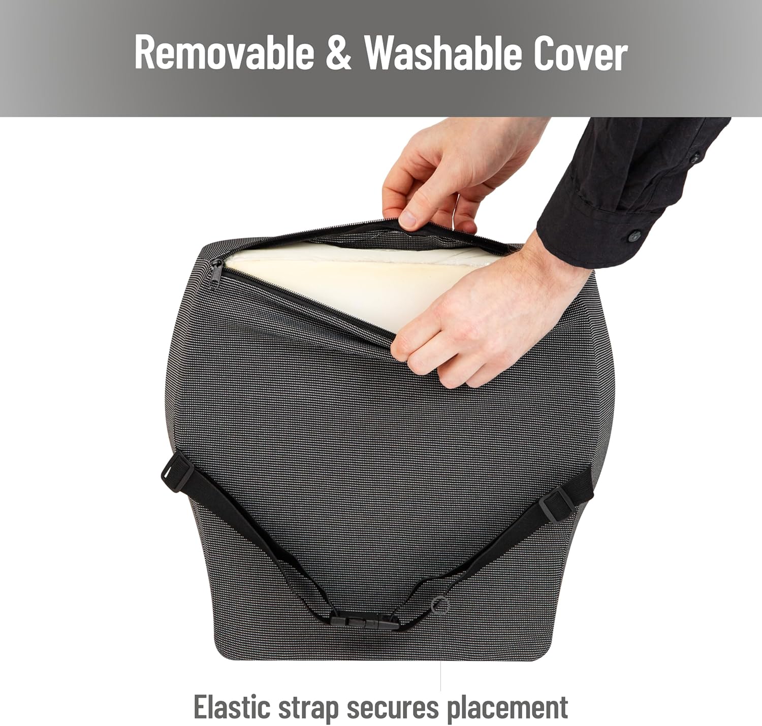 MIND READER Air-Cloud Lumbar Cushion, Memory Foam Back Support