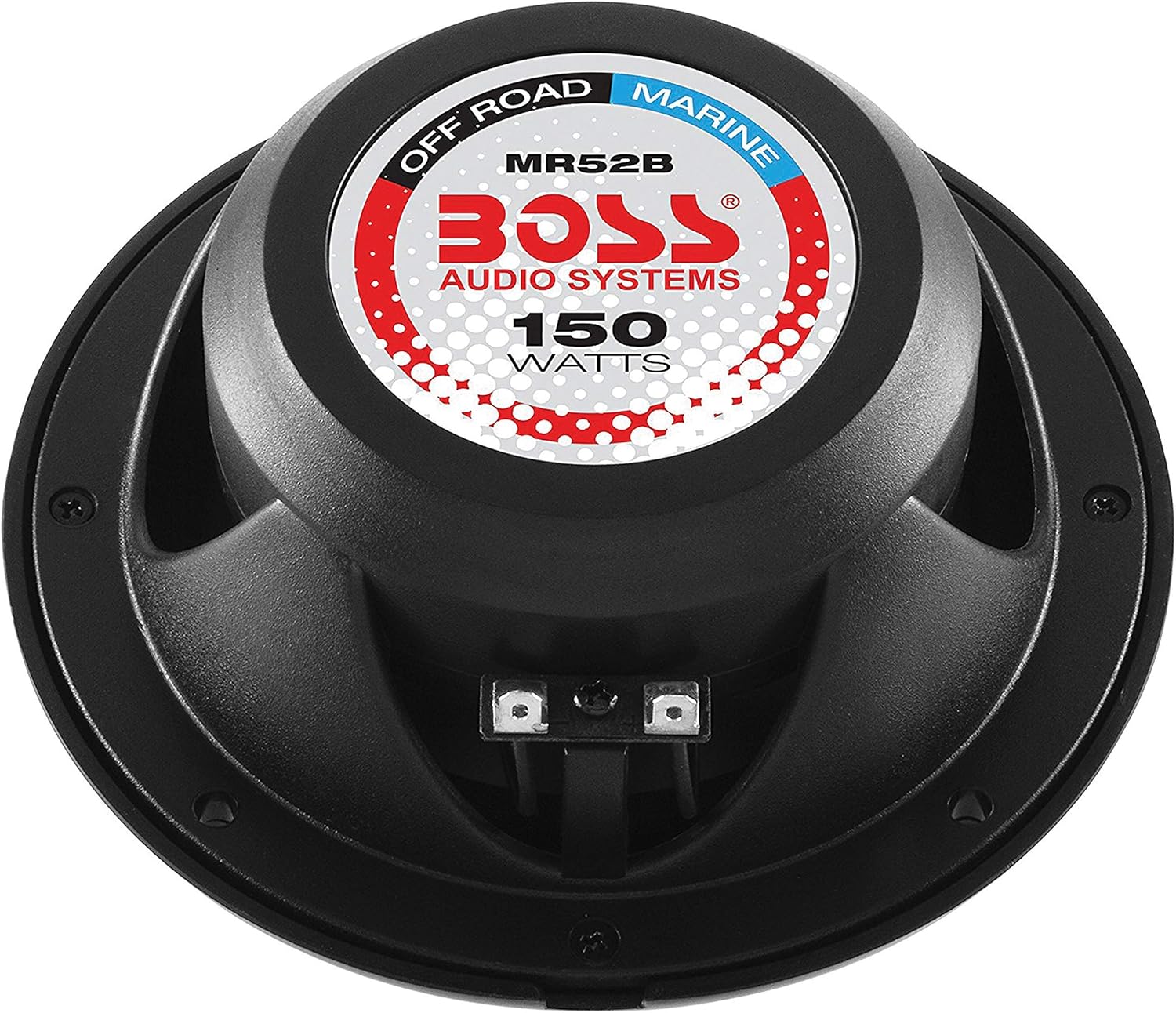 BOSS Audio Systems MR52B 5.25 inch Marine Boat Stereo Speakers - 150 Watts (per Pair), Coaxial, 2 Way, Full Range, 4 Ohms