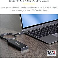 StarTech.com USB-C 10Gbps M.2 SSD Enclosure (2230/2242/2260/2280) - Aluminum