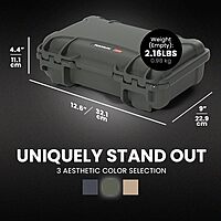 NANUK 909 Hard Case with Custom Foam Insert, Short Multipurpose Case - IP67 Waterproof Sporting Gear Storage