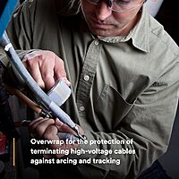 3M Scotch Self-Fusing Silicone Rubber Electrical Tape, High-Temperature, 1 in x 30 ft, Sky Blue/Gray