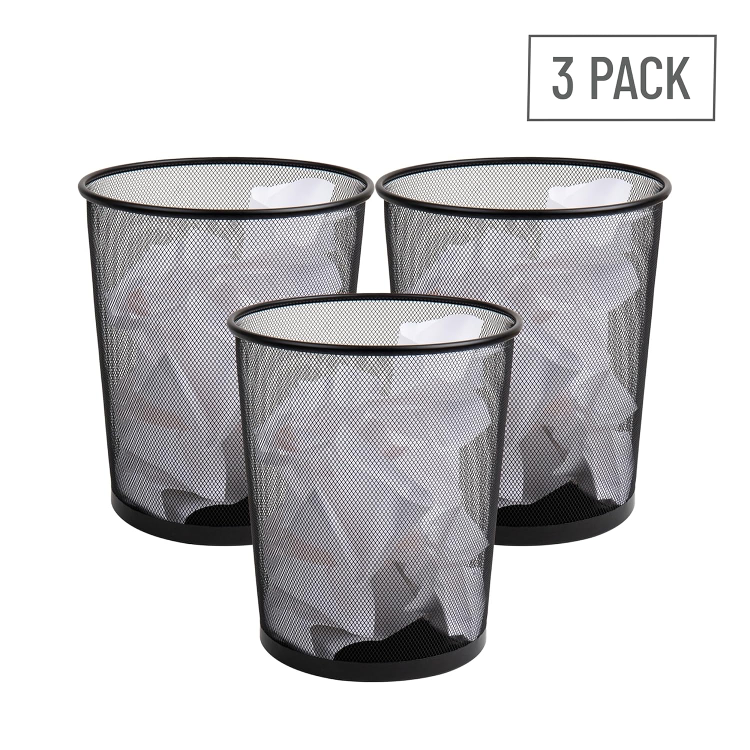 MIND READER Mesh Trash Can, Metal Mesh Waste Basket