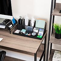 Mind Reader Cup and Condiment Station Countertop Organizer, 11-Compartment