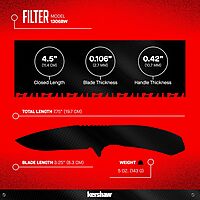 KERSHAW Filter Frame Lock Knife Stainless Steel