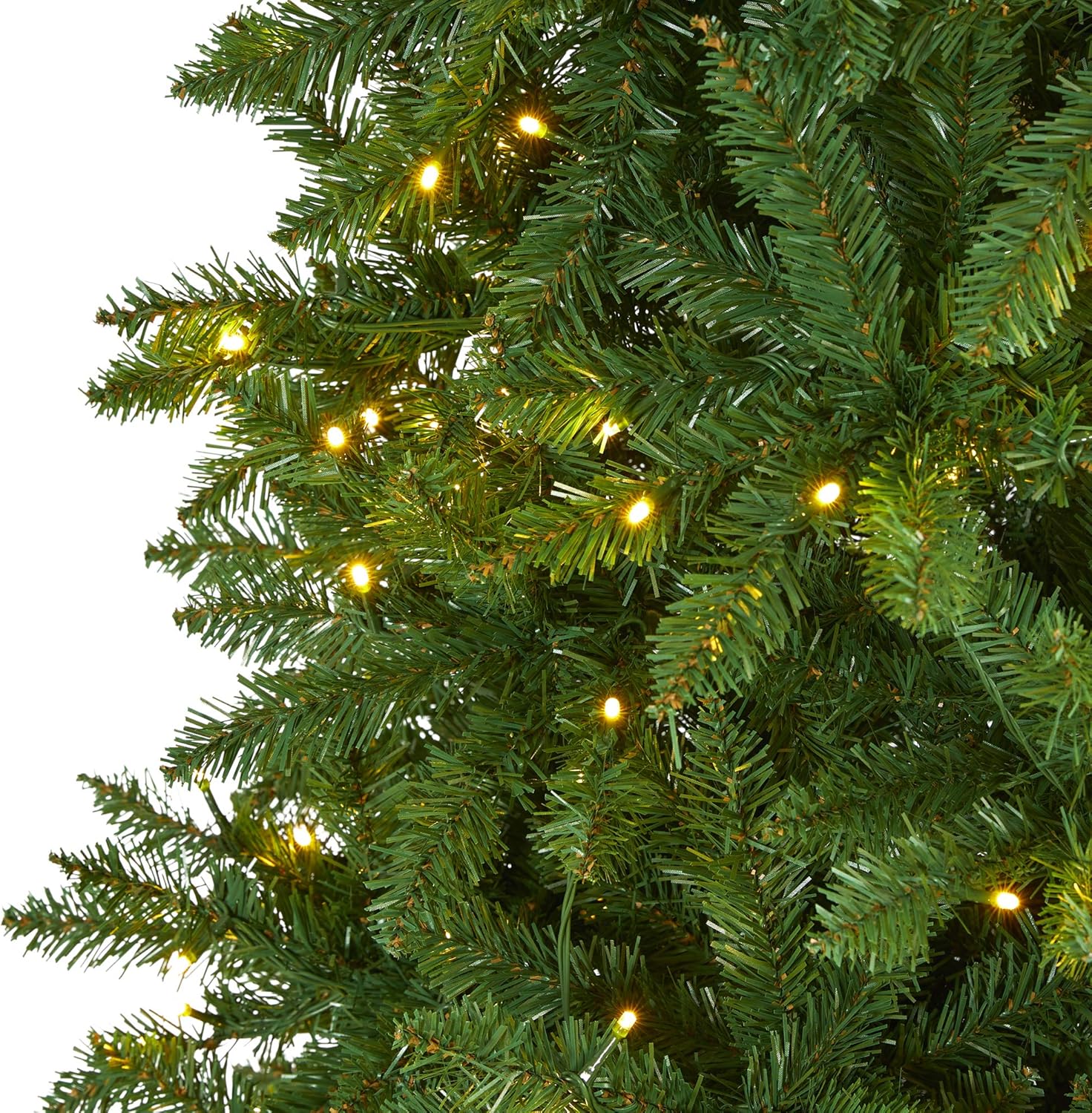 Nearly Natural 9ft. Slim Green Mountain Pine Artificial Christmas Tree with 600 Clear LED Lights 9ft Green