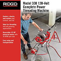 RIDGID 15682 Model 300 Power Drive Complete, 38 RPM Pipe Threading Machine and 1/2-Inch to 3/4-Inch & 31105 Model 824