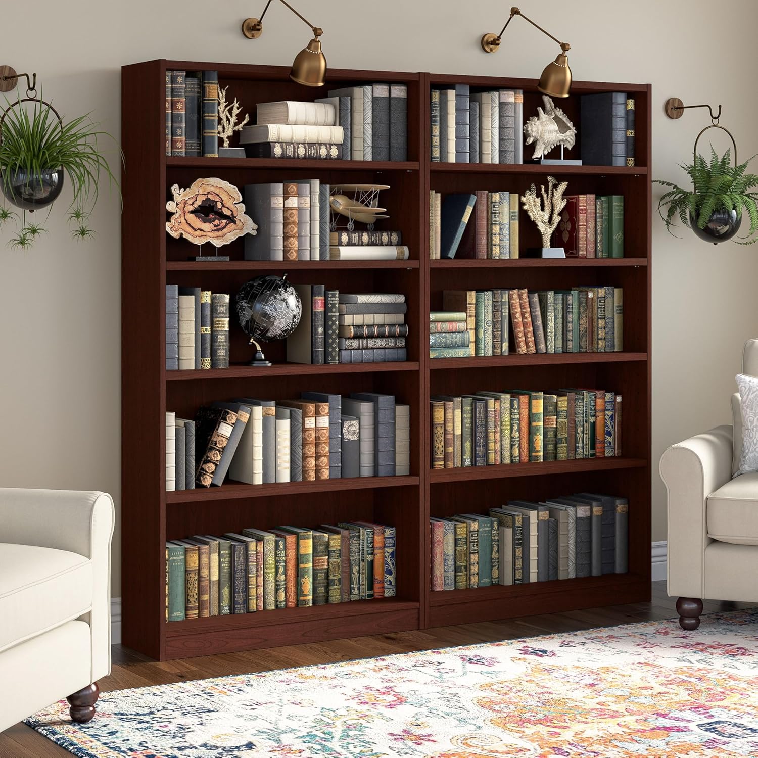 BUSH FURNITURE Universal Tall 5-Shelf Bookcase