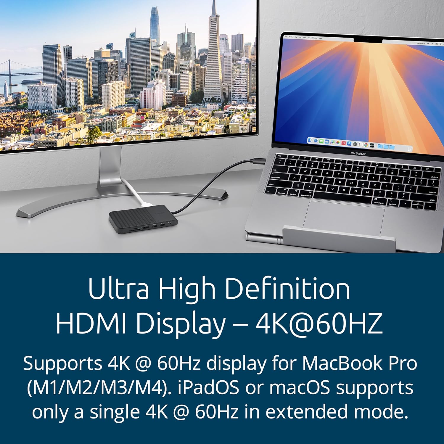 Kensington UH1510P USB C Hub 11-in-1 Triple Display with 2 HDMI 1 DP++, 85W Power Charging, Ethernet, SD/MicroSD Card Slots