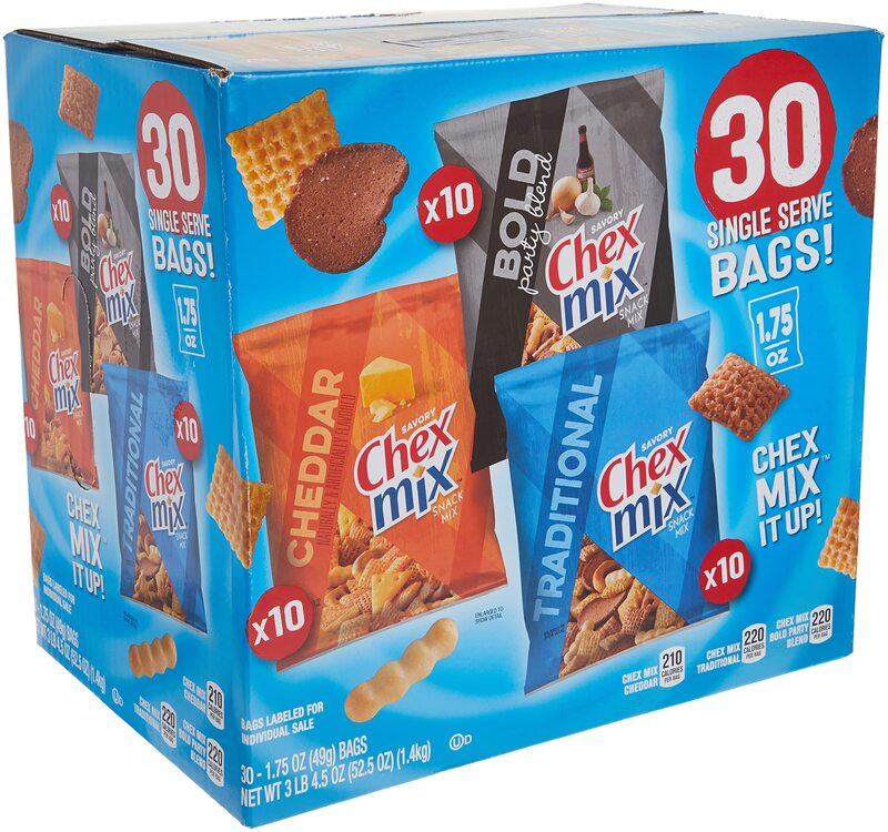 Chex Mix Classics Mix It Up Variety Snack Mixes, 1.75 Oz, Box Of 30 Packs