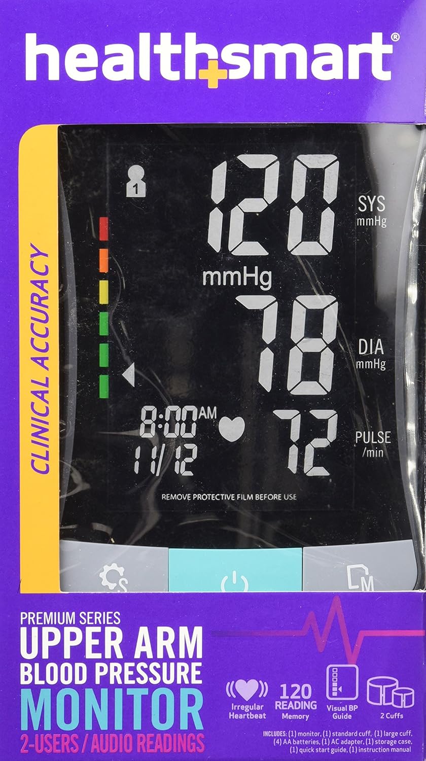 HealthSmart Digital Blood Pressure Monitor (Upper Arm & Wrist)