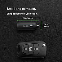 Belkin BoostCharge™ 30W Compact Fast Car Charger withUSB-C Power Delivery Port for iPhone 16, 16 Pro, 15, 15 Pro, Galaxy S25