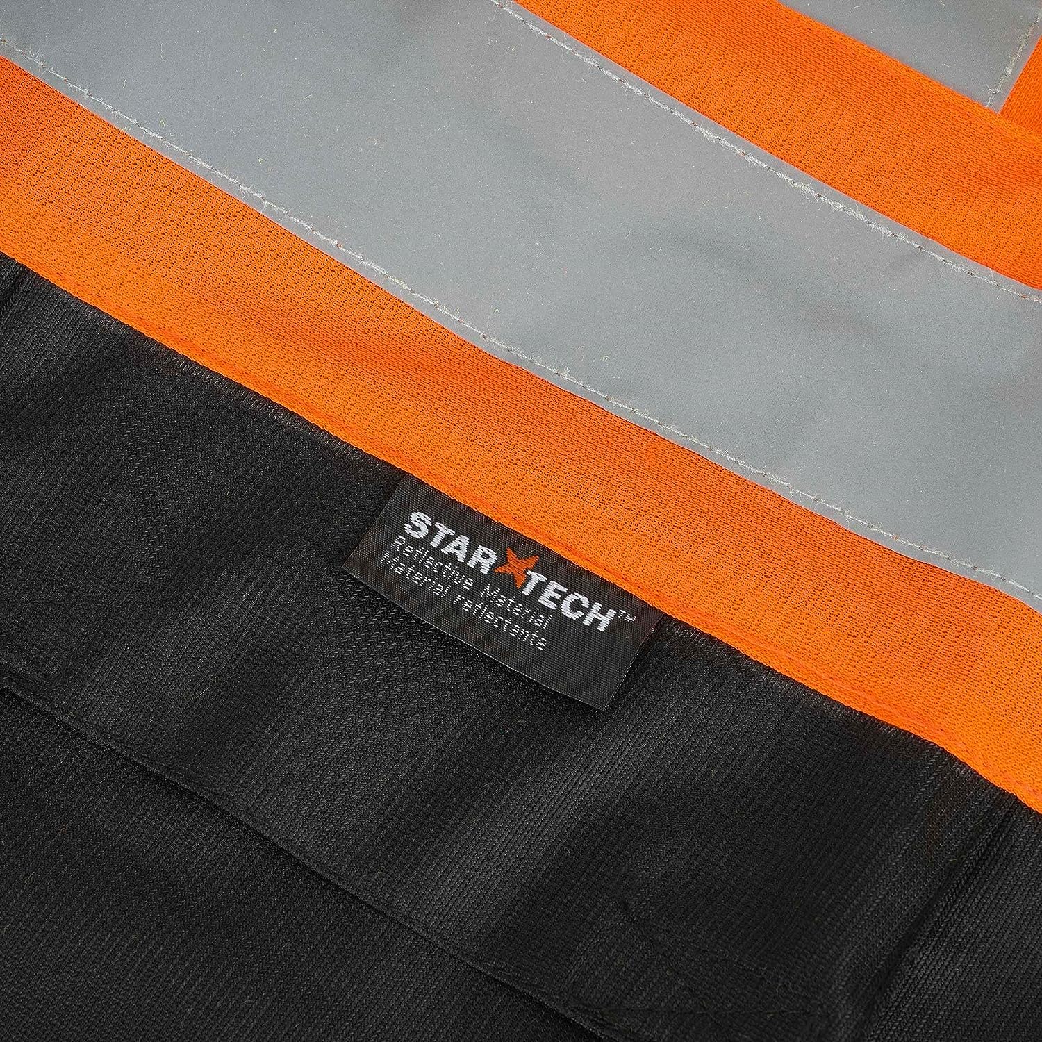 Pioneer Hi-Vis Reflective Safety Vest, Solid Neon, 8 Pockets, Zipper, Adjustable