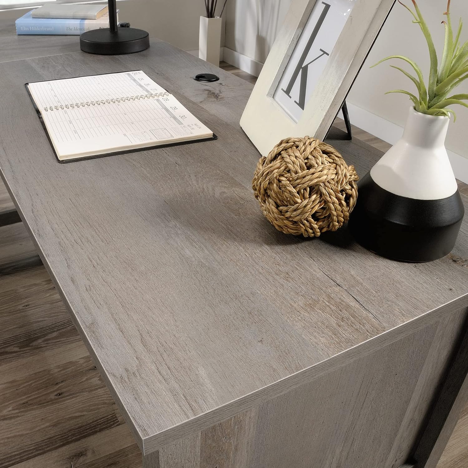 Sauder Cottage Road L Shaped Desk Computer Desk with Drawers and Cable Management
