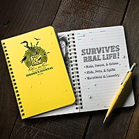Rite in the Rain Weatherproof Spiral Notebook, 4.625" x 7", Yellow Cover, Birders Journal (No. 195)
