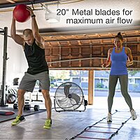 Lasko 20" Silver High Velocity Wall Mount Fan with Pivoting Head - 3 Speeds, Ideal Wall Mount Fan or Floor Fan for Home