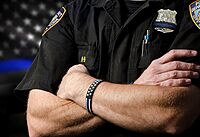 THIN BLUE LINE USA American Flag Silicone Bracelet