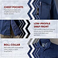 Vertx Machinehead Shirt Short Sleeve with Pockets for Police,Security,Tactical Operations Gear,Moisture Wicking Space Force Grey X-Large