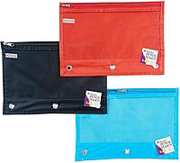 Charles Leonard Pencil Pouches, 10in x 7in, Assorted Colors, Pack Of 24 Pouches
