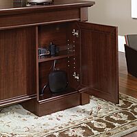 Sauder Palladia Executive Desk with Keyboard Tray and Cord Management