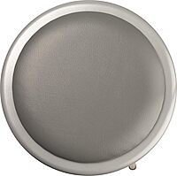 National Public Seating 6424HB Grey Steel Stool with Vinyl Upholstered Seat Adjustable and Backrest, 25"-33"