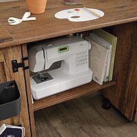 Sauder Select Sewing And Craft Table, 29inH x 40inW, Vintage Oak