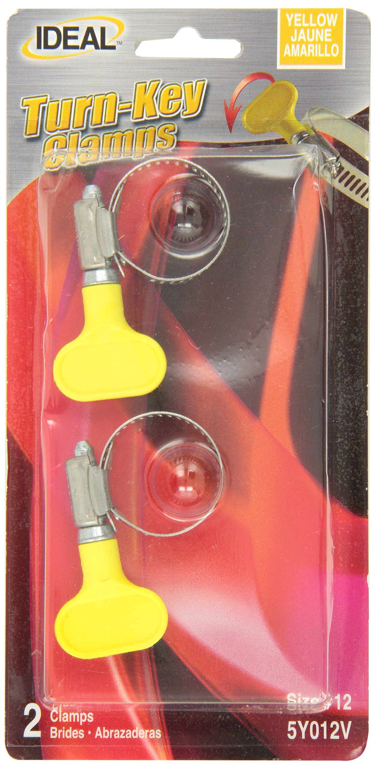 5Y01258 1/2"-1 1/4" Carded Turn-Key Clamps, (Pack of 2)