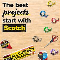 Scotch Transparent Tape, Clear Tape Engineered for Office and Home Use, 3 Inche Core, 1 in x 2592 in, 3 Rolls