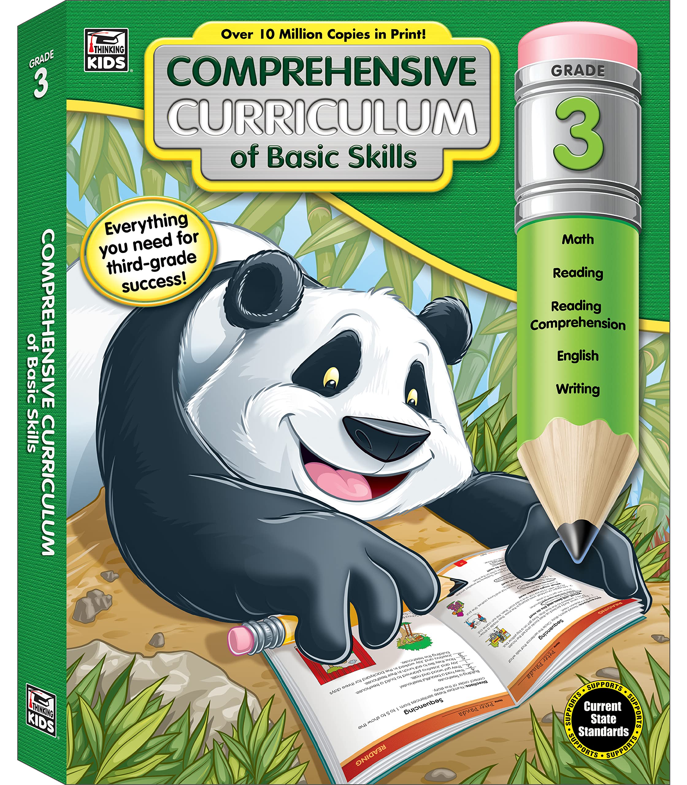 Carson Dellosa Comprehensive Curriculum of Basic Skills 3rd Grade Workbook, Reading Comprehension, Language Arts, Spelling