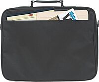 Manhattan 17 Inch Laptop Briefcase Shoulder Bag, Ultra-Lightweight & Padded Compartments, Black - 421560