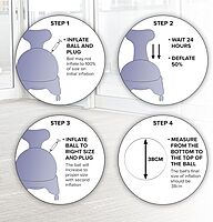 Gaiam Kids Balance Ball Chair - Classic Children's Stability Ball Chair, Alternative School Classroom Flexible Desk Seating for Active Students with Satisfaction Guarantee, Blue/Green