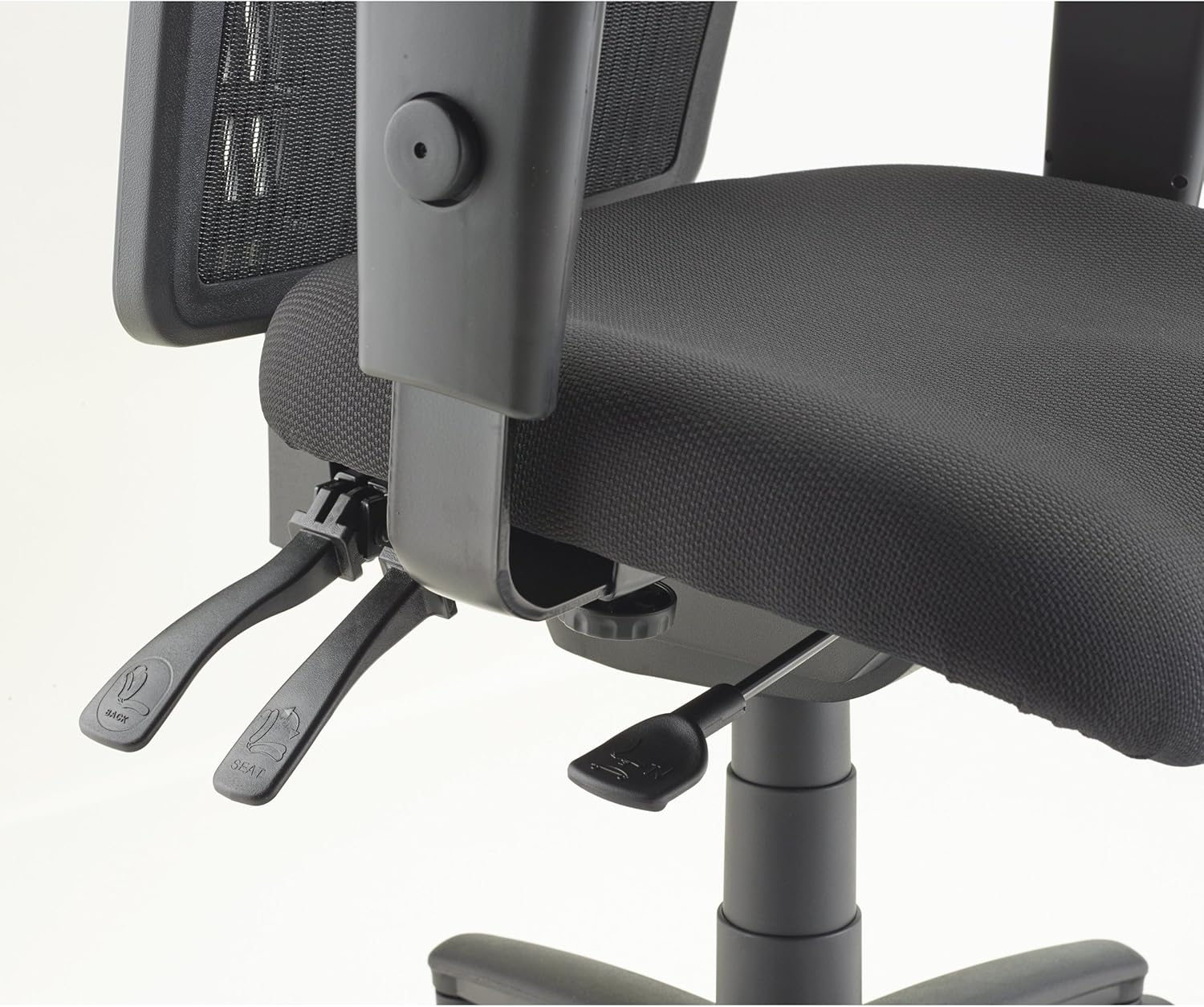 Lorell ErgoMesh High-Back Executive Office Chair - Adjustable Seat & Back Angles, Customizable Arm Height & Width