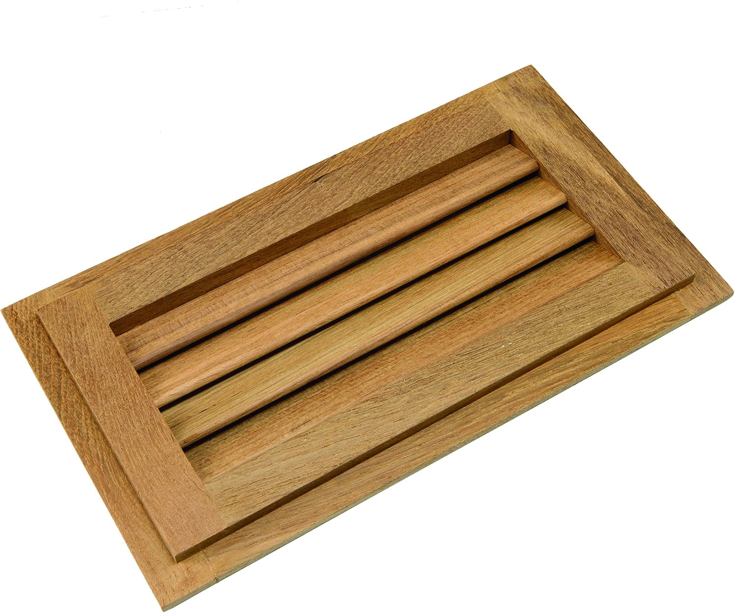 Whitecap 60714 Teak Louvered Insert - 6-3/8" x 11-3/16" x 3/4", Brown