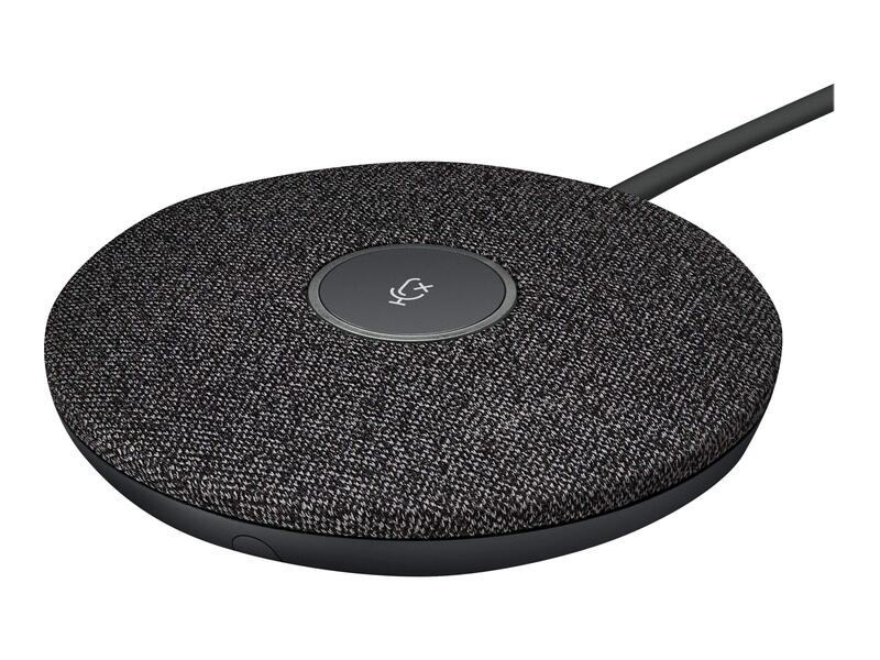 Logitech Rally Mic Pod, Black, 0.8" x 4" x 4"