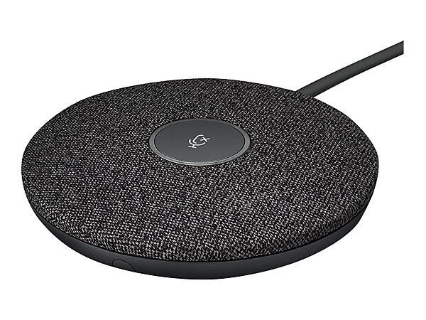 Logitech Rally Mic Pod, Black, 0.8" x 4" x 4"