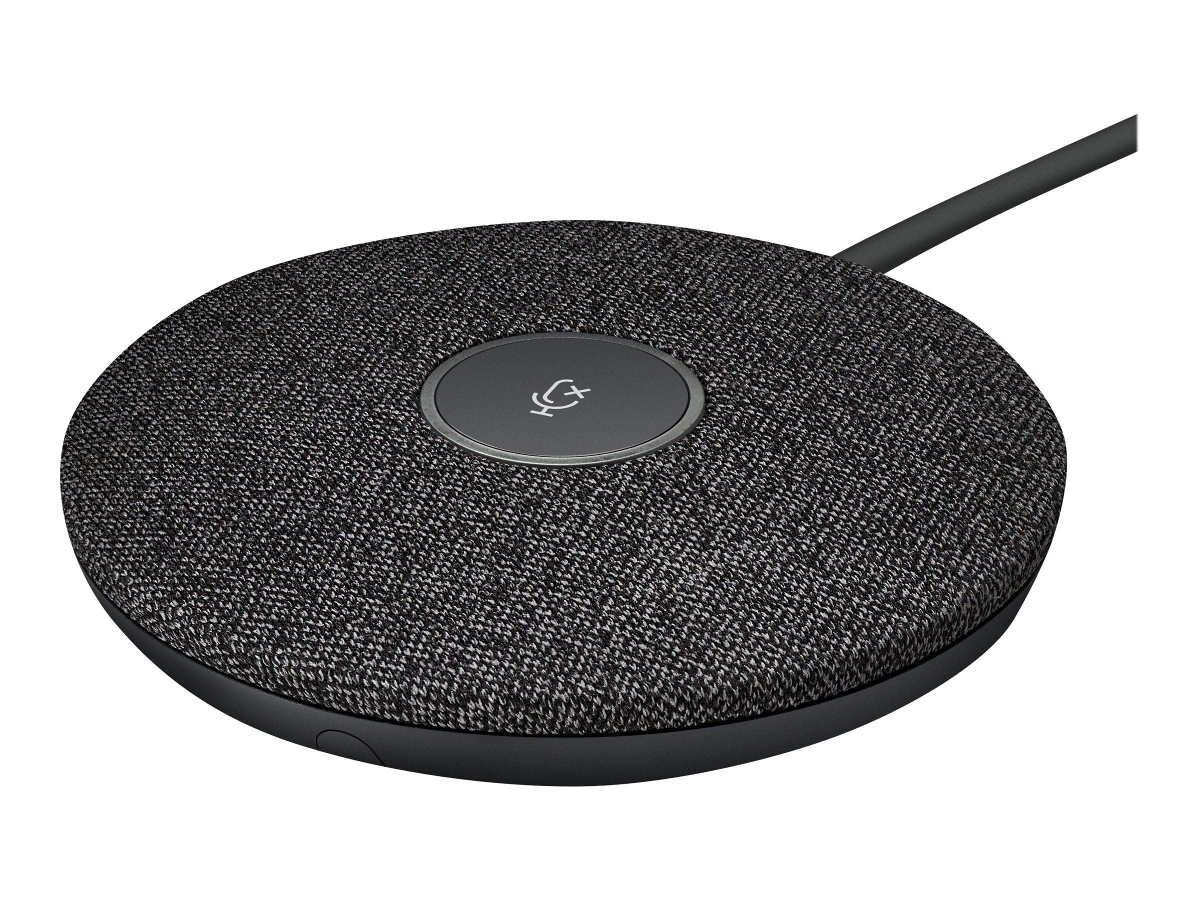 Logitech Rally Mic Pod, Black, 0.8" x 4" x 4"