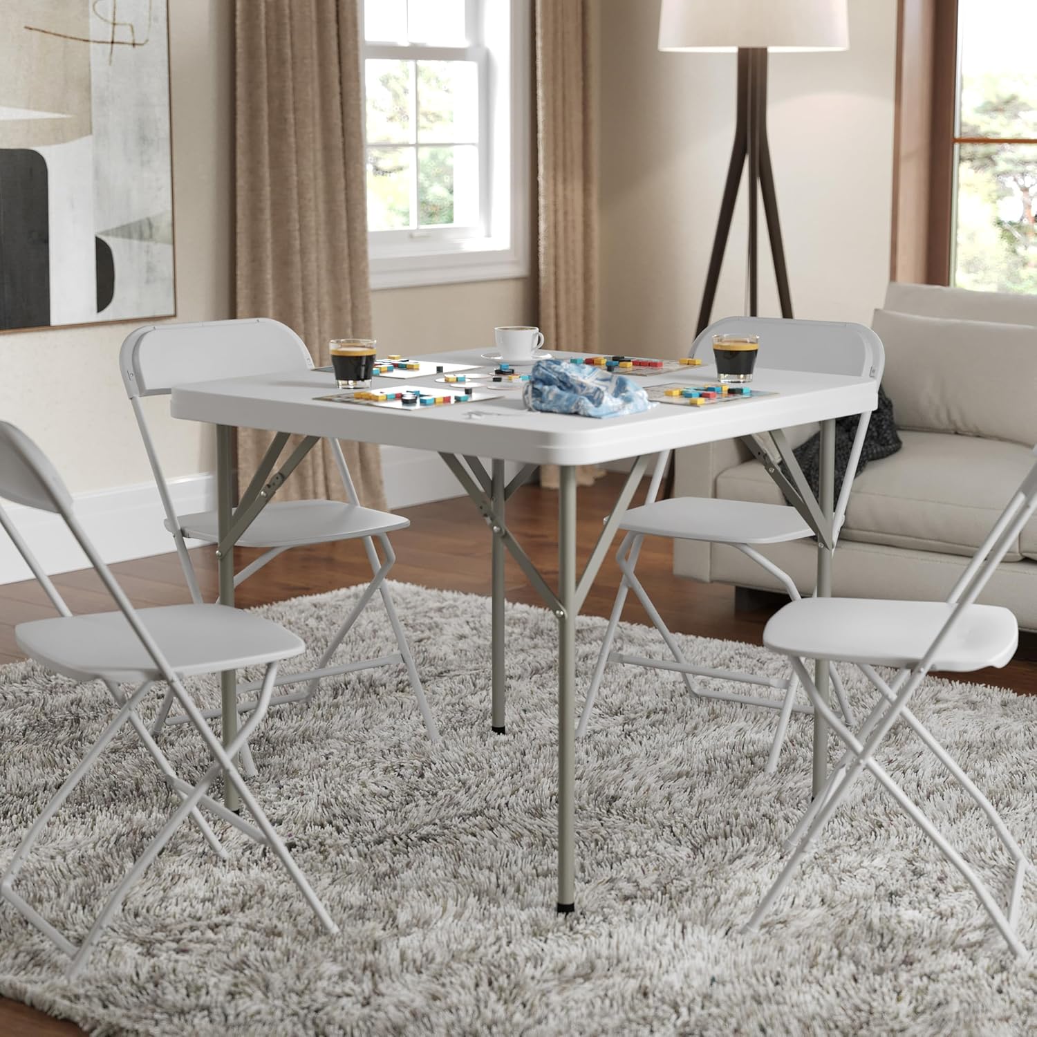 Flash Furniture Square Plastic Folding Event Table
