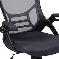 Flash Furniture Porter High-Back Mesh Ergonomic Swivel Office Chair with Adjustable Lumbar Support and Flip-Up Armrests