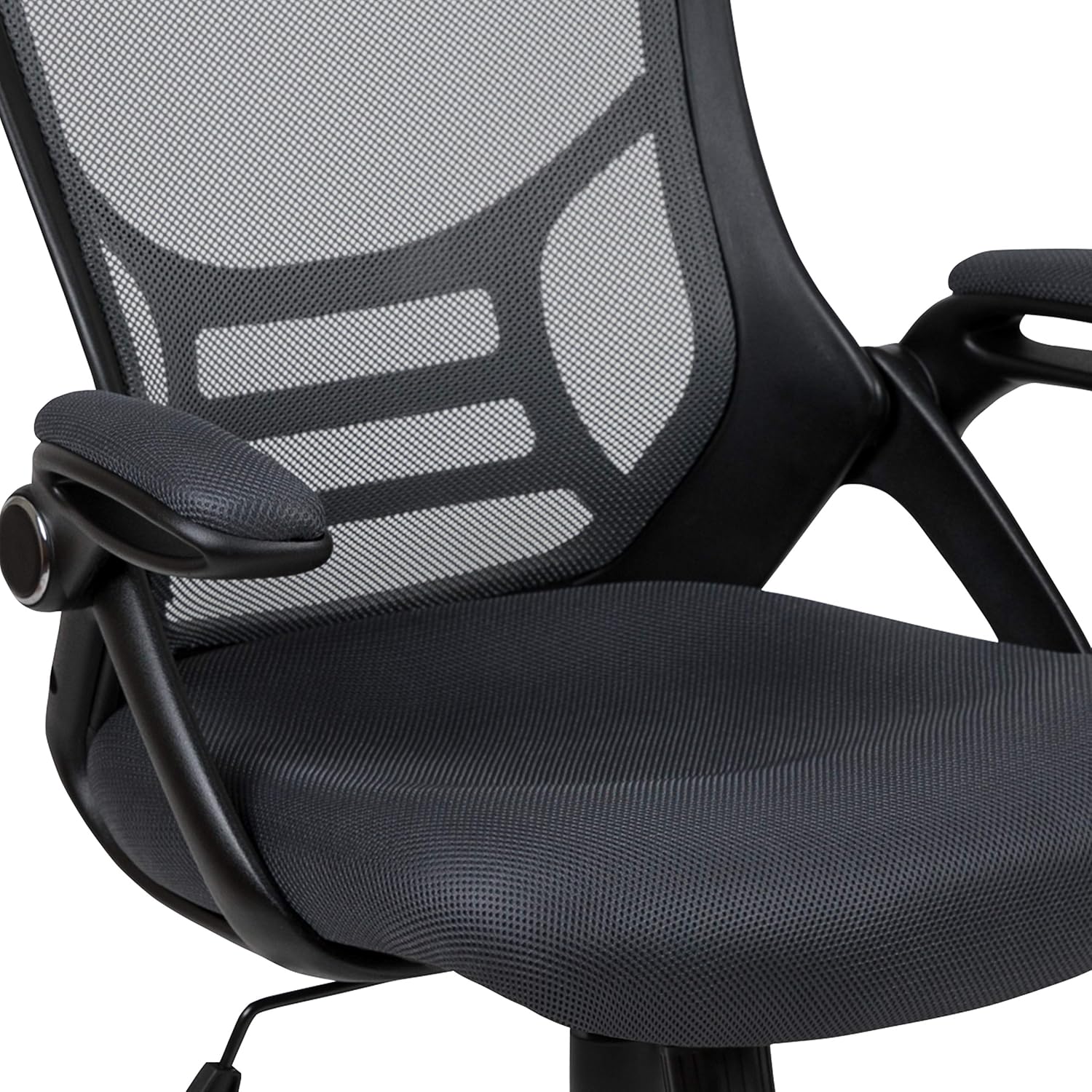 Flash Furniture Porter High-Back Mesh Ergonomic Swivel Office Chair with Adjustable Lumbar Support and Flip-Up Armrests