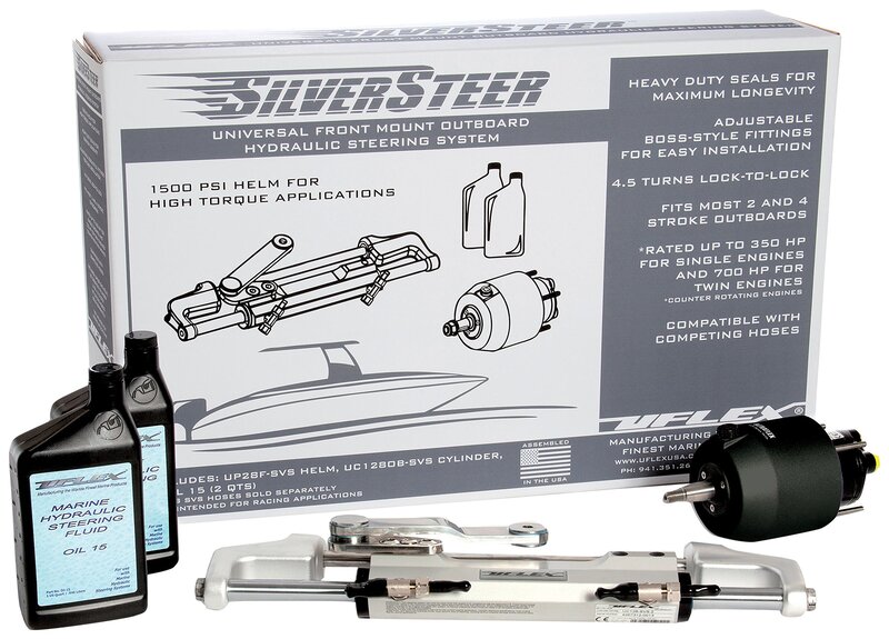 Uflex SilverSteer  2.0 High-Performance Front Mount Outboard Hydraulic Steering System - 1500PSI FM V2